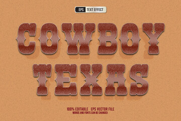Cowboy Texas Western Style Text Effect