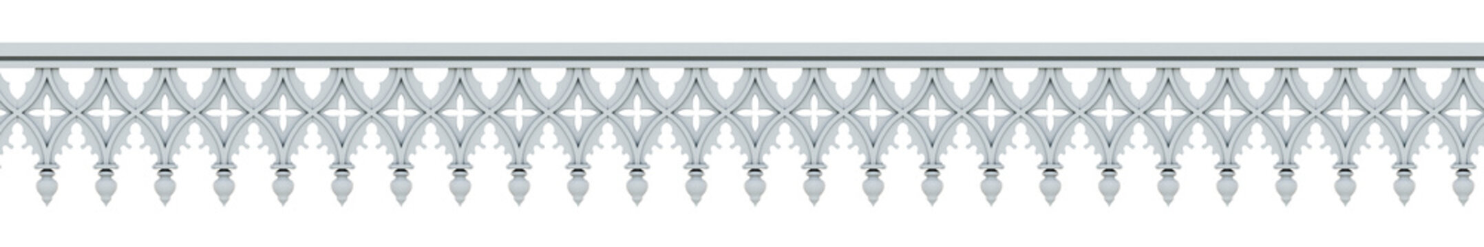 Gothic crossing arades freze ornamental 3d pattern decoration