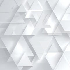 Obraz premium Abstract triangle field of crisp white translucent geometric forms arranged on a clean bright background creating a minimal futuristic look Concept of pure geometric clarity