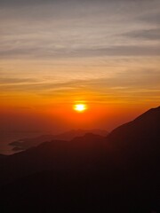 sunrise over the mountains