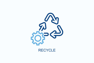 Recycle Icon Or Logo Isolated Vector Illustration