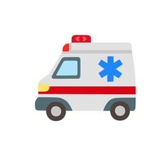 ambulance on white background