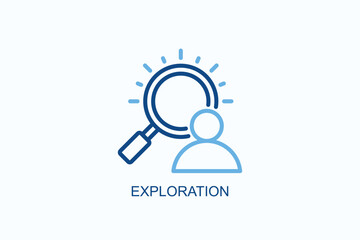 Exploration Icon Or Logo Isolated Vector Illustration