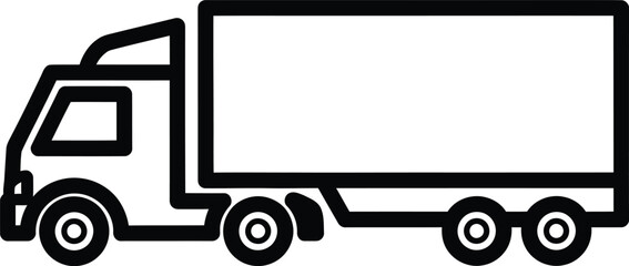 Find a delivery truck vector icon for logistics and transportation needs eps silhouette