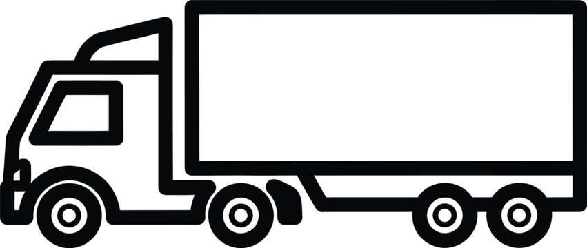 Find a delivery truck vector icon for logistics and transportation needs eps silhouette