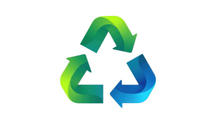 Modern Gradient Recycling Symbol On Black Background