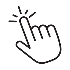 Klick icon outline vector