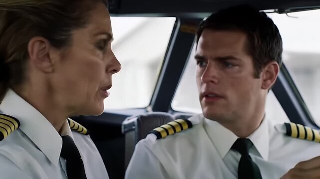 Pilots in cockpit. (1)