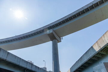 The Blue Sky Overpass in Chengdu, Sichuan Province, China