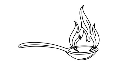 fire spoon vector logo