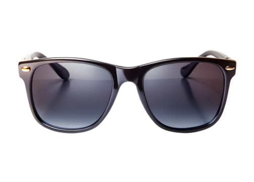 Black sunglasses fashion accessory isolated on transparent background