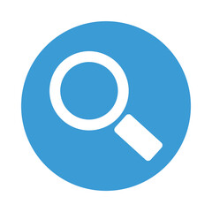Blue search icon for find or zoom function