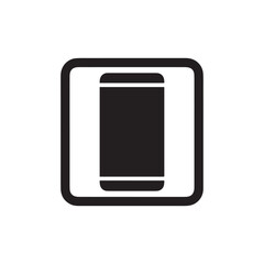 black phone icon. vector icon  isolated on white background