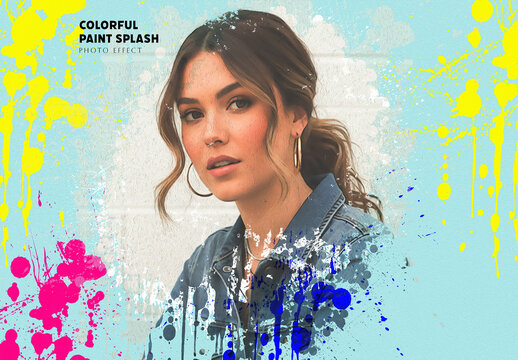 Colorful Paint Splash Photo Effect