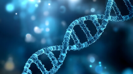 dna strand on black background