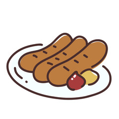 ソーセージのイラスト