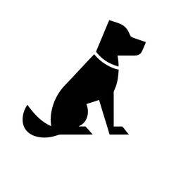 Black pet animals vector illustration: dog, cat, and kangaroo silhouettes isolated on white, a cute nature icon