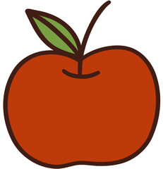 Simple Apple Hand Drawn Vector Illustration
