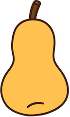 Simple Pear Hand Drawn Vector Illustration
