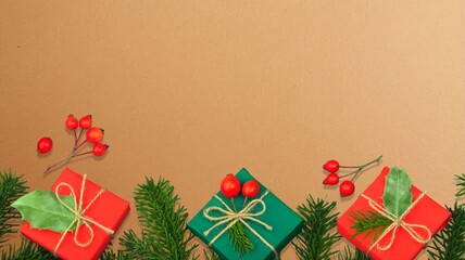 Beautiful gift box with bow ribbon