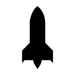 Vector illustration of a black and white shark and a black rocket aircraft symbol for business travel