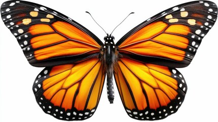 Fototapeta premium Picture A Delicate Monarch Butterfly Isolated On White Repres F64C838A 60Dd 488E 945E D39Fc3A7E6Eb 2