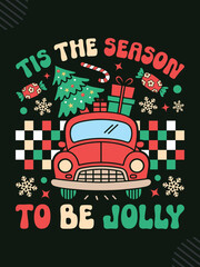 Tis the season to be jolly Christmas t-shirt design