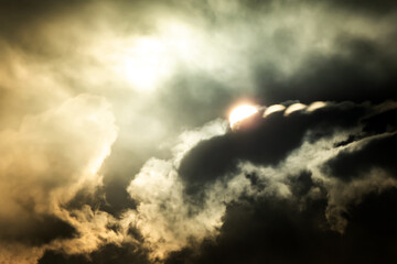 Storm Clouds with a Sunlight