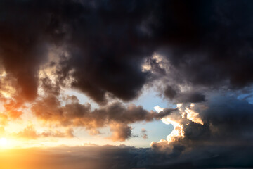 Storm Clouds with a Sunlight