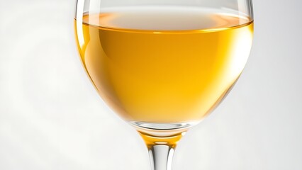 stemware. Crystal-clear wine glass with golden liquid, highlighting elegance and refined taste. bar promotions, beverage menus, designed for product packaging and bar promotions.