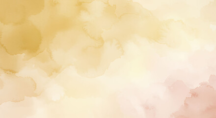 Watercolor background in shades of yellow and peach texture abstract soft fluid organic