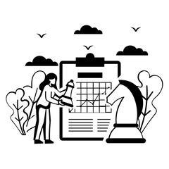 smart strategies turn dreams into growth concept, woman celebrating her progress showing strength vector design, Intrinsic motivation scene, Behavioral Economics banner, Visual cues illustration