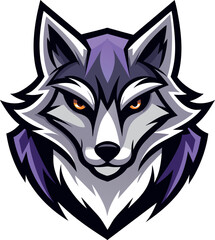 Fototapeta premium Angry wolf mascot logo esports gaming vector