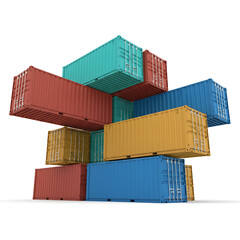 Fototapeta premium Global Freight Transportation and Supply Chain