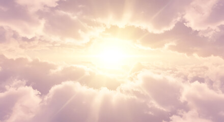 Heavenly light shining through clouds sky sun divine spiritual peaceful hope dreamy