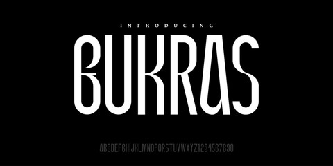 Gukras font is A tall condensed display font with elegant Art-Deco style, perfect for logos, headlines, and modern branding. © Ook.Arsho