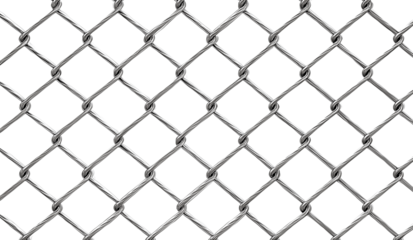 Silver Chain Link Fence Pattern isolated on a transparent background