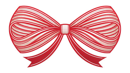 Baw Red color line art vector on transparent background