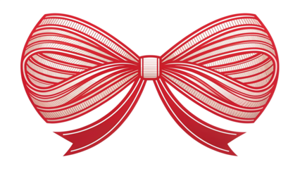 Baw Red color line art vector on transparent background