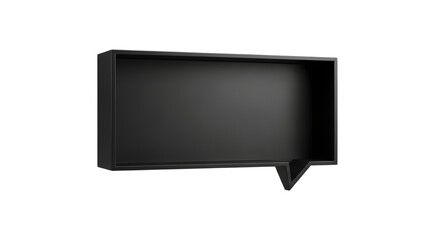 Black speech bubble communication icon isolated on transparent background