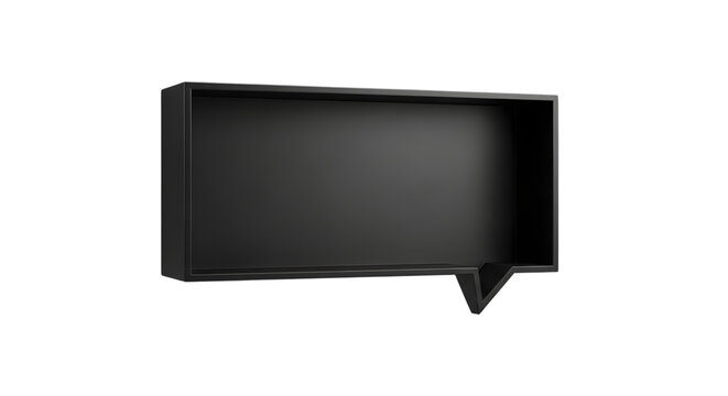 Black speech bubble communication icon isolated on transparent background - Powered by Adobe