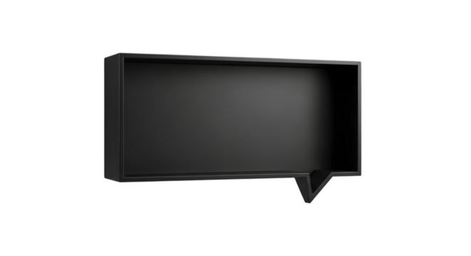 Black speech bubble communication icon isolated on transparent background