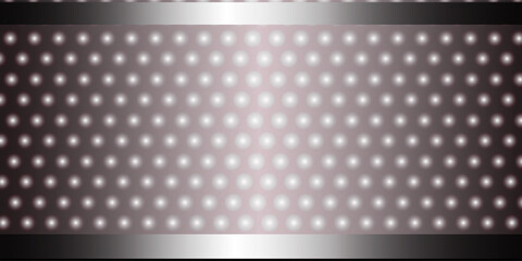 A set of dark silver and black metallic gradients on a black background. Metallic gradient effects for the design of text and bulletin boards, infographics. Metal banner.