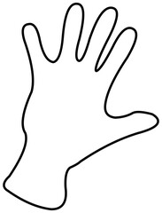 Medical Gloves Line Illustration Editable Color Vector