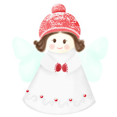 christmas angel isolated on white