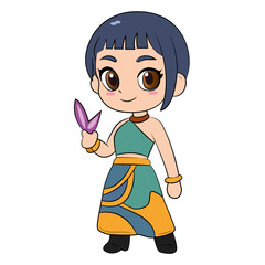 Muñeca pop, Vector, musica, Femenina