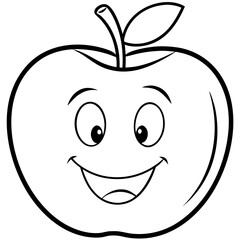 Obraz premium apple cartoon character