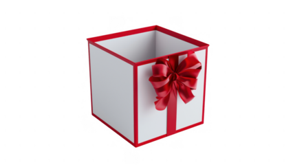 Festive gift box for joyful holiday sharing, created AI, PNG