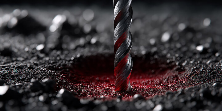 Asteroid mining operation resource extraction techniques industrial environment close-up viewpoint future concept