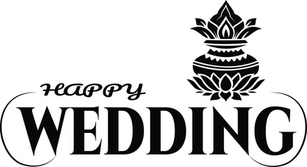 shubh vivah hindi calligraphy logo for wedding invitation card Vector design.	